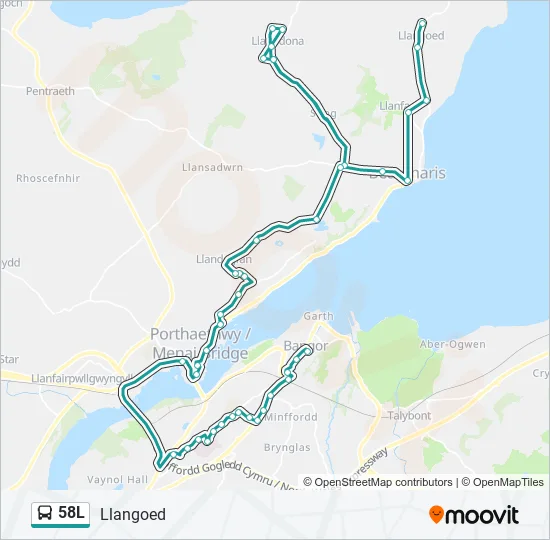 58L Bus Line Map