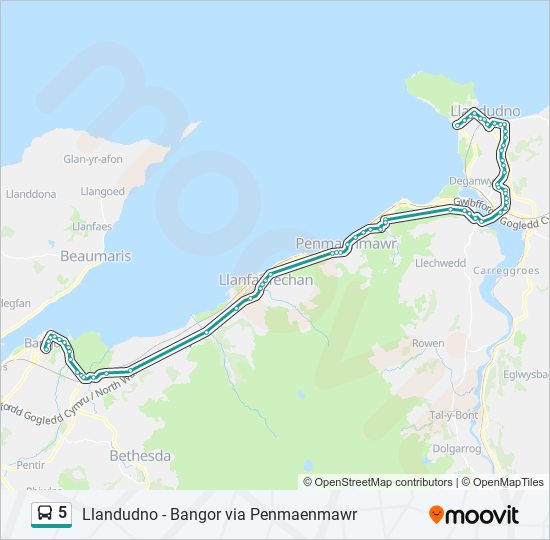 5 bus Line Map