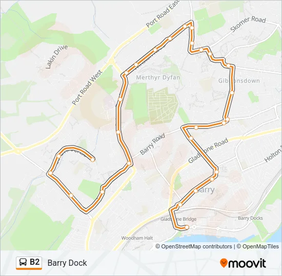 B2 Bus Line Map