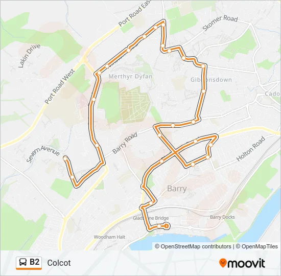 B2 Bus Line Map