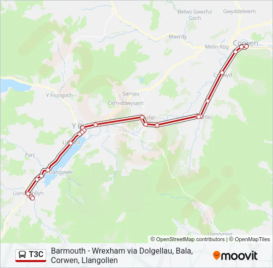 T3C Bus Line Map