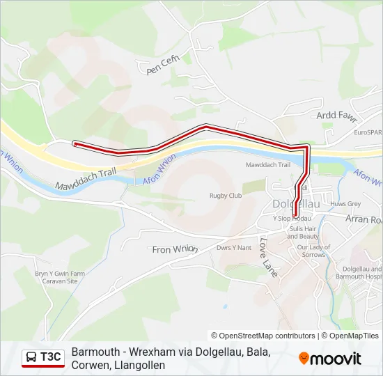 T3C Bus Line Map