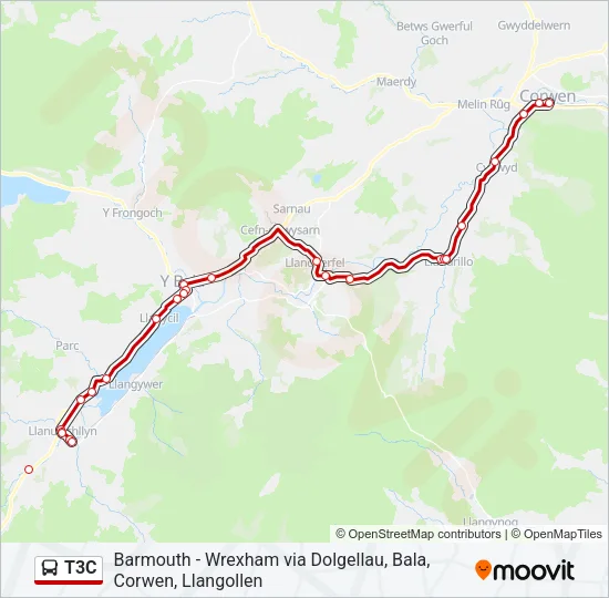 T3C Bus Line Map