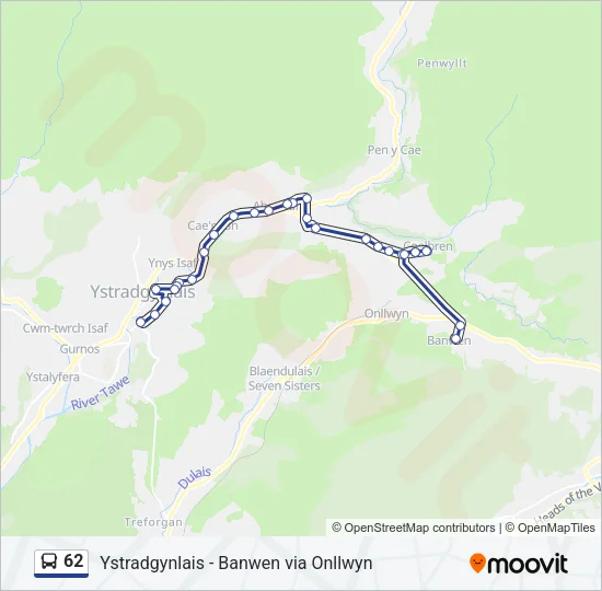 62 Bus Line Map