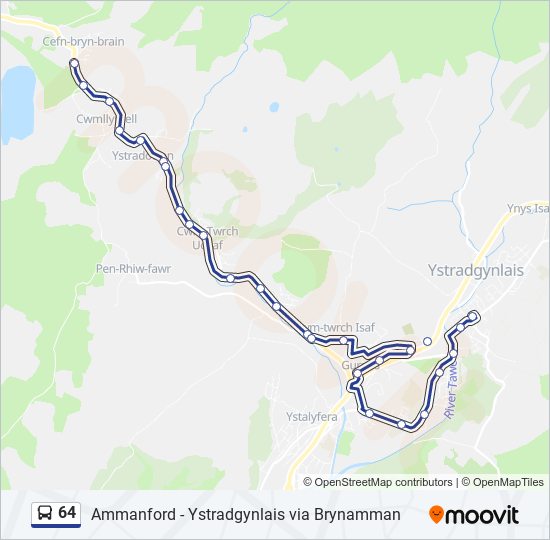 64 bus Line Map