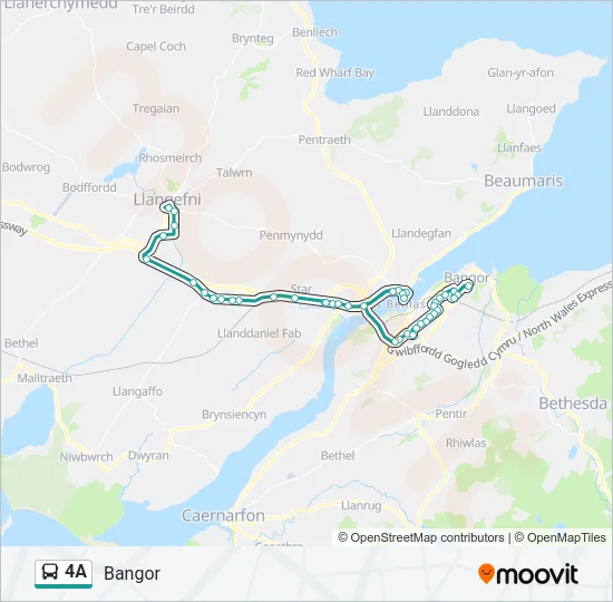 4A Bus Line Map