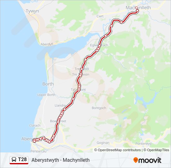 T28 Bus Line Map