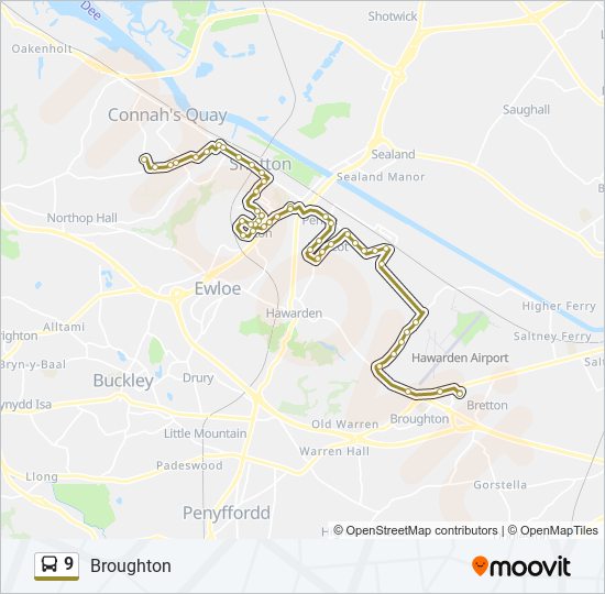 9 bus Line Map