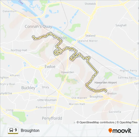 9 Bus Line Map