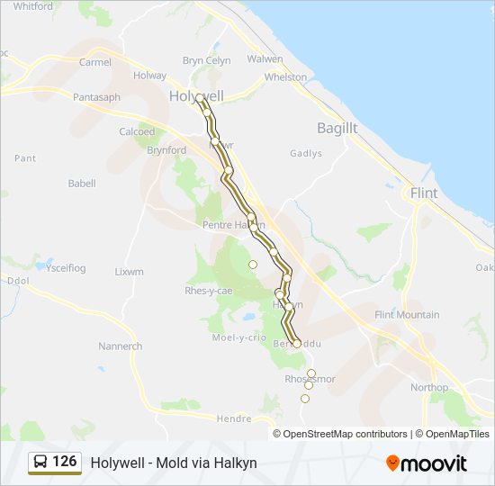 126 Bus Line Map