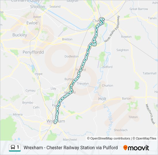 1 Bus Line Map