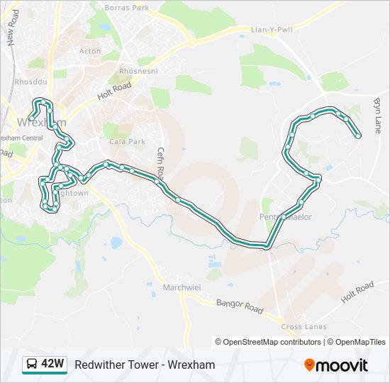 42W bus Line Map