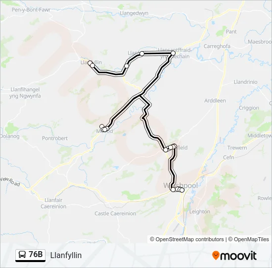 76B Bus Line Map