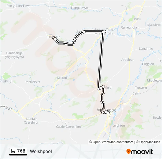 76B Bus Line Map