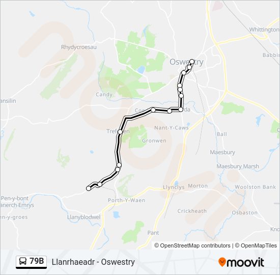 79B bus Line Map