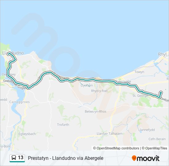 13 bus Line Map