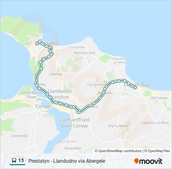 13 bus Line Map