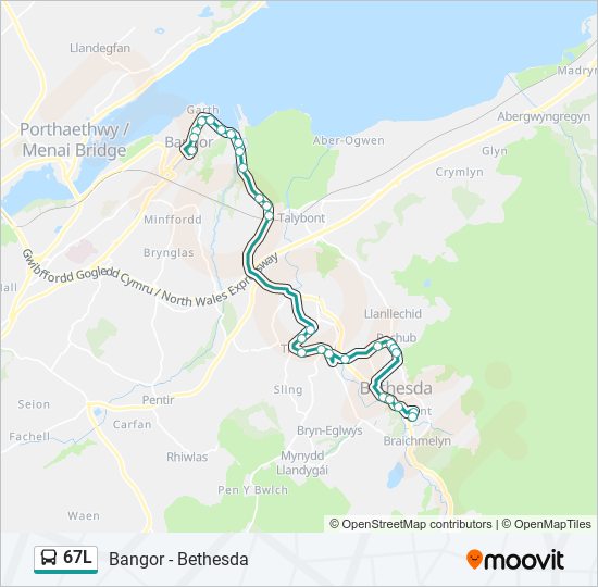 67L bus Line Map