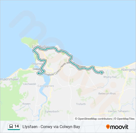 14 bus Line Map