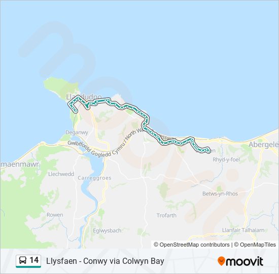 14 bus Line Map