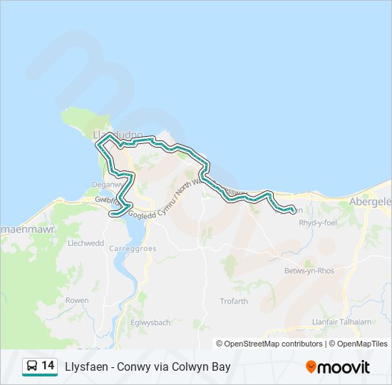 14 bus Line Map