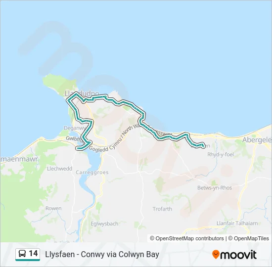 14 Bus Line Map