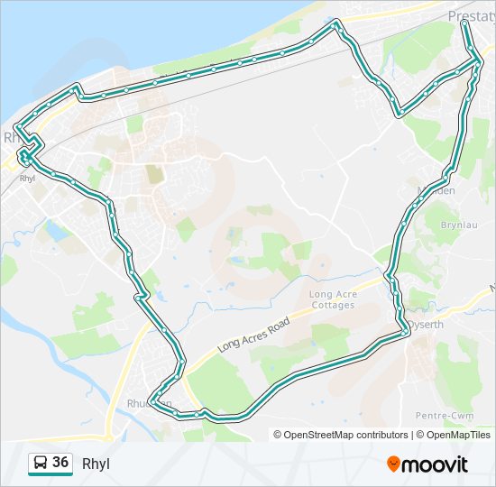 36 bus Line Map