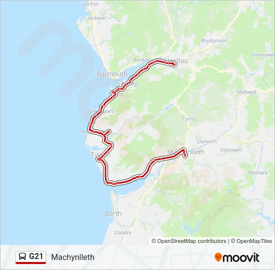 G21 Bus Line Map