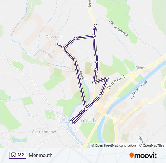 M2 bus Line Map