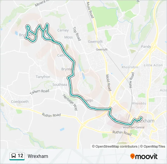 12 Bus Line Map