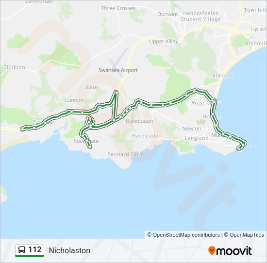 112 bus Line Map