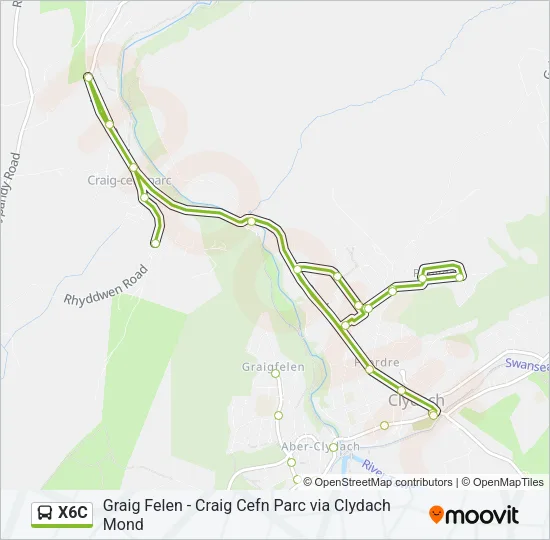 X6C Bus Line Map