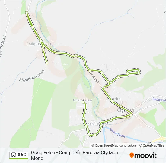 X6C Bus Line Map