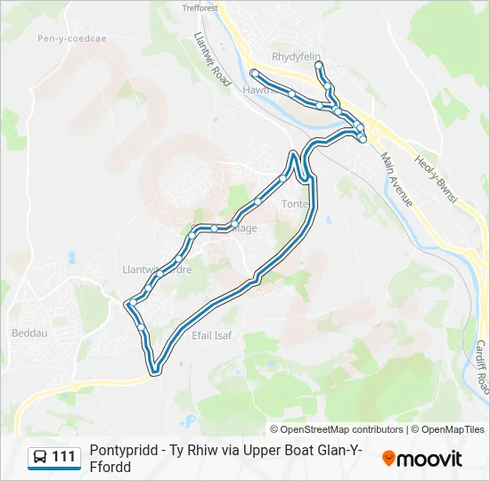 111 Route: Schedules, Stops & Maps - Dynea Road (Updated)