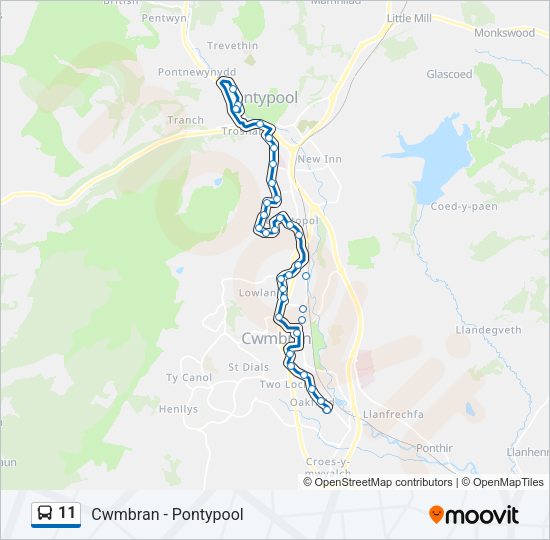 11 Bus Line Map