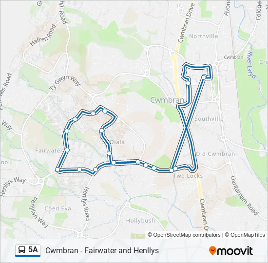 5A Bus Line Map