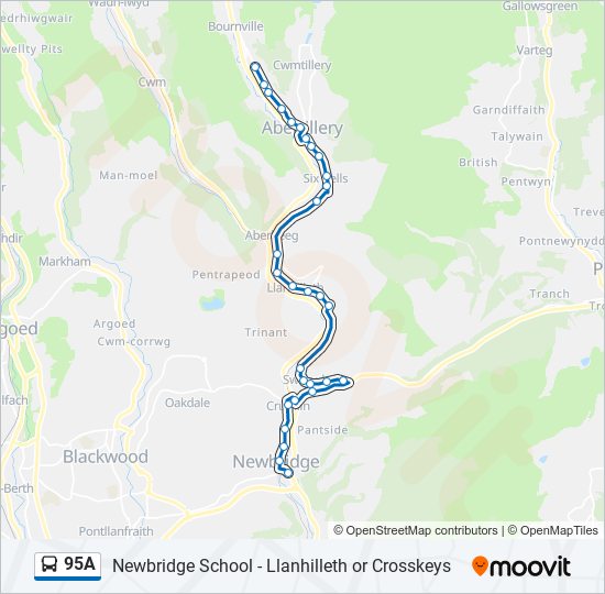 95A Bus Line Map