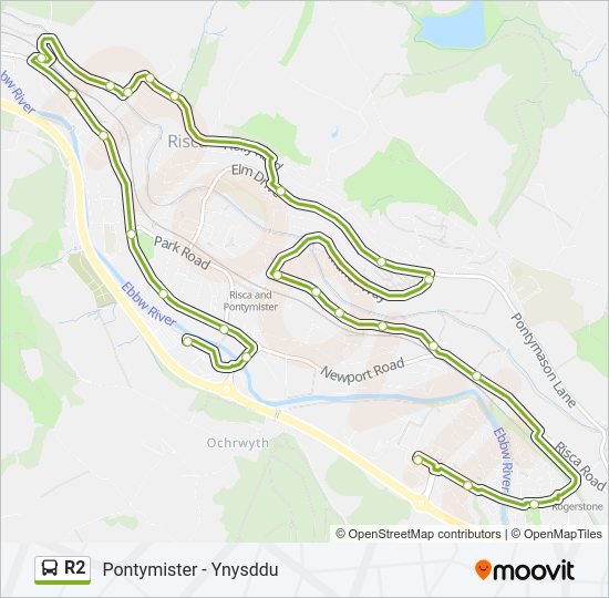 r2 Route: Schedules, Stops & Maps - Rogerstone (Updated)