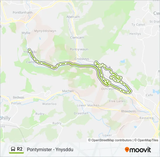 R2 Bus Line Map