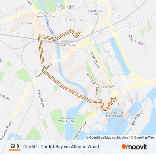 8 Bus Line Map