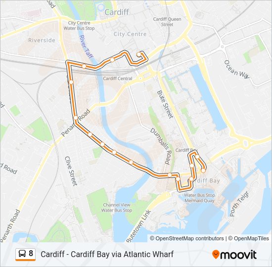 8 Bus Line Map