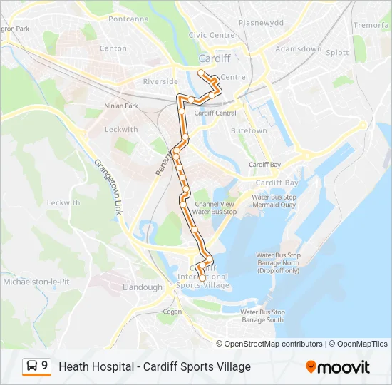 9 Bus Line Map
