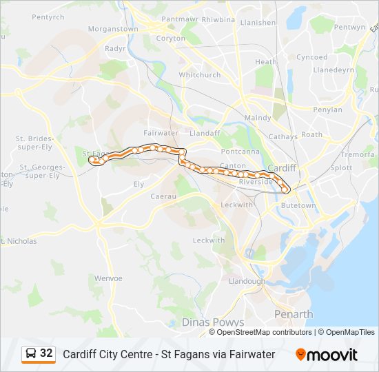 32 bus Line Map