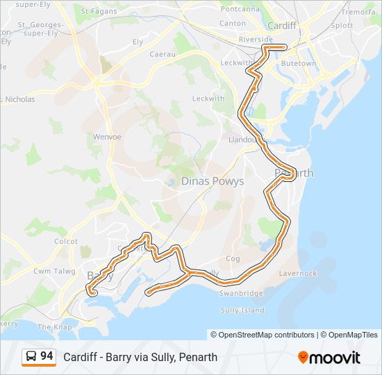 94 bus Line Map