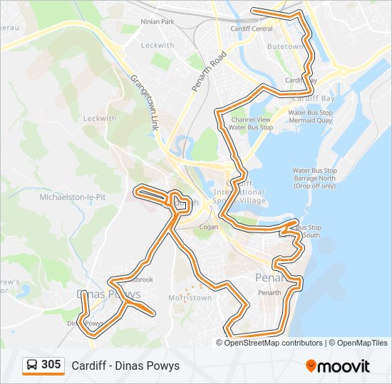 305 bus Line Map