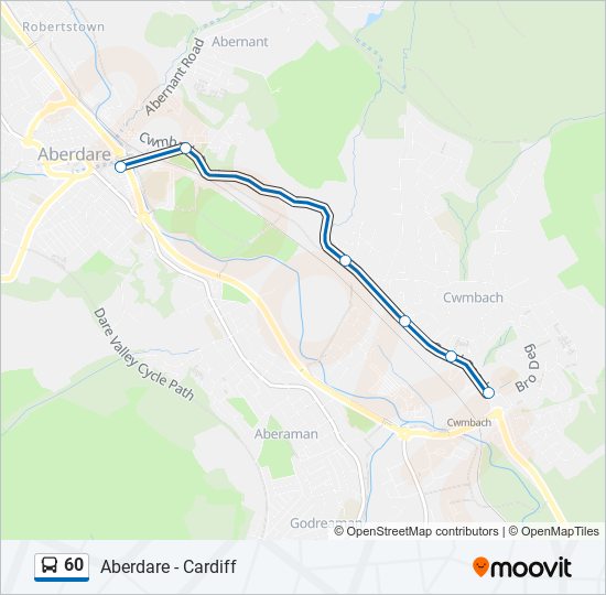 60 bus Line Map