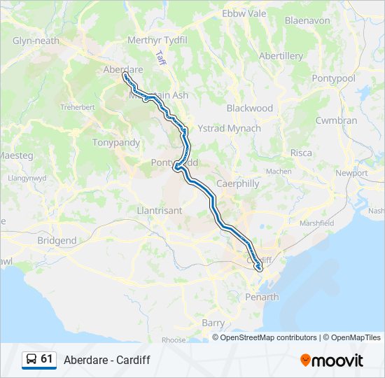 61 bus Line Map