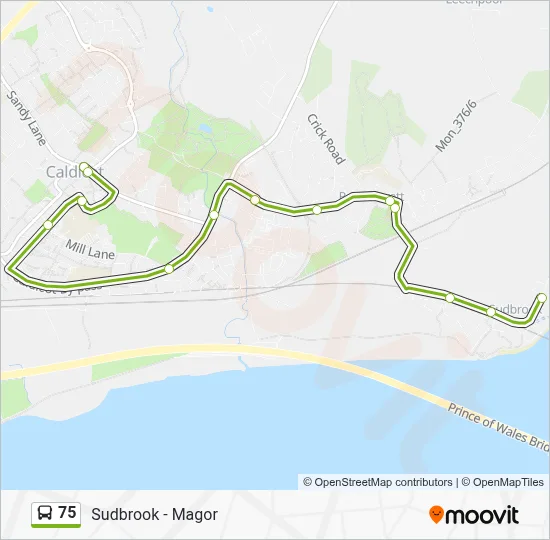 75 Route: Schedules, Stops & Maps - Caldicot (Updated)