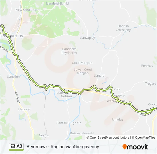 A3 Bus Line Map