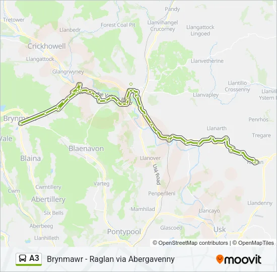 A3 Bus Line Map